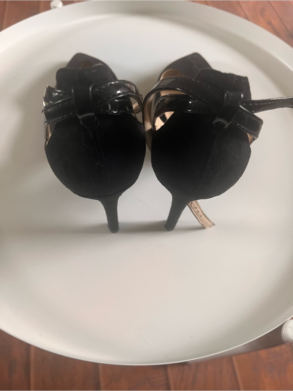 Nine West Black Pointed Toe Ankle-Strap Heels - Picture 2 of 3